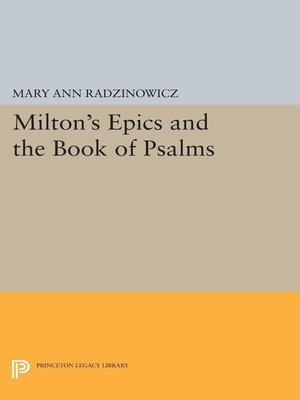 cover image of Milton's Epics and the Book of Psalms